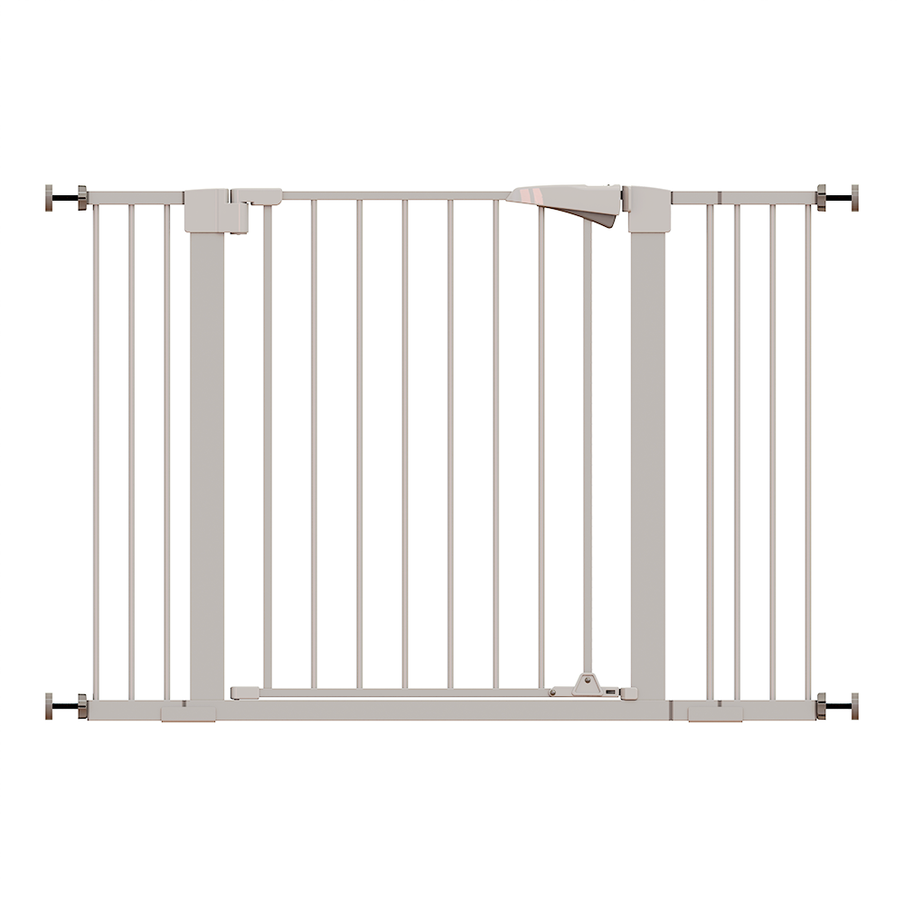 30 "high White child safety gate for baby door barrier with 7+14+14CM extensions