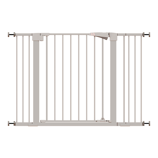 30 "high White child safety gate for baby door barrier with 7+14+14CM extensions