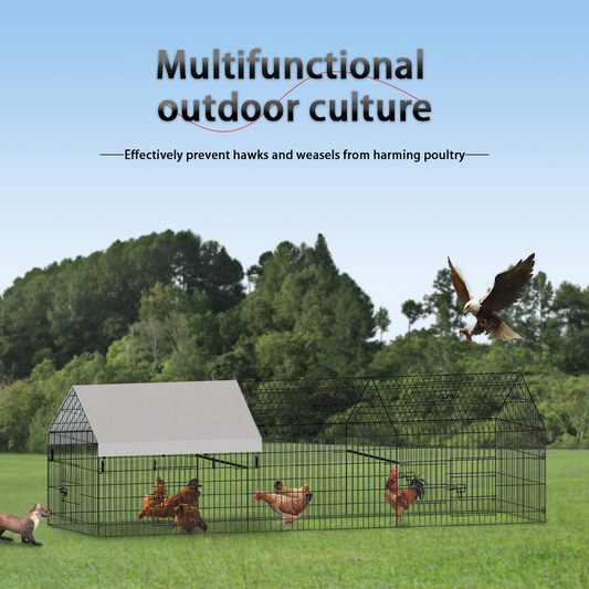 130 inch Poultry Farming Outdoor Metal Chicken Coop