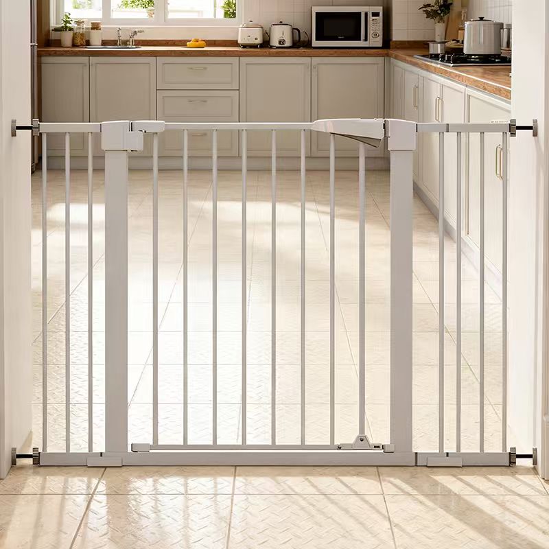 30 "high White child safety gate for baby door barrier with 7+14+14CM extensions