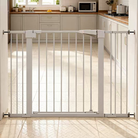 30 "high White child safety gate for baby door barrier with 7+14+14CM extensions