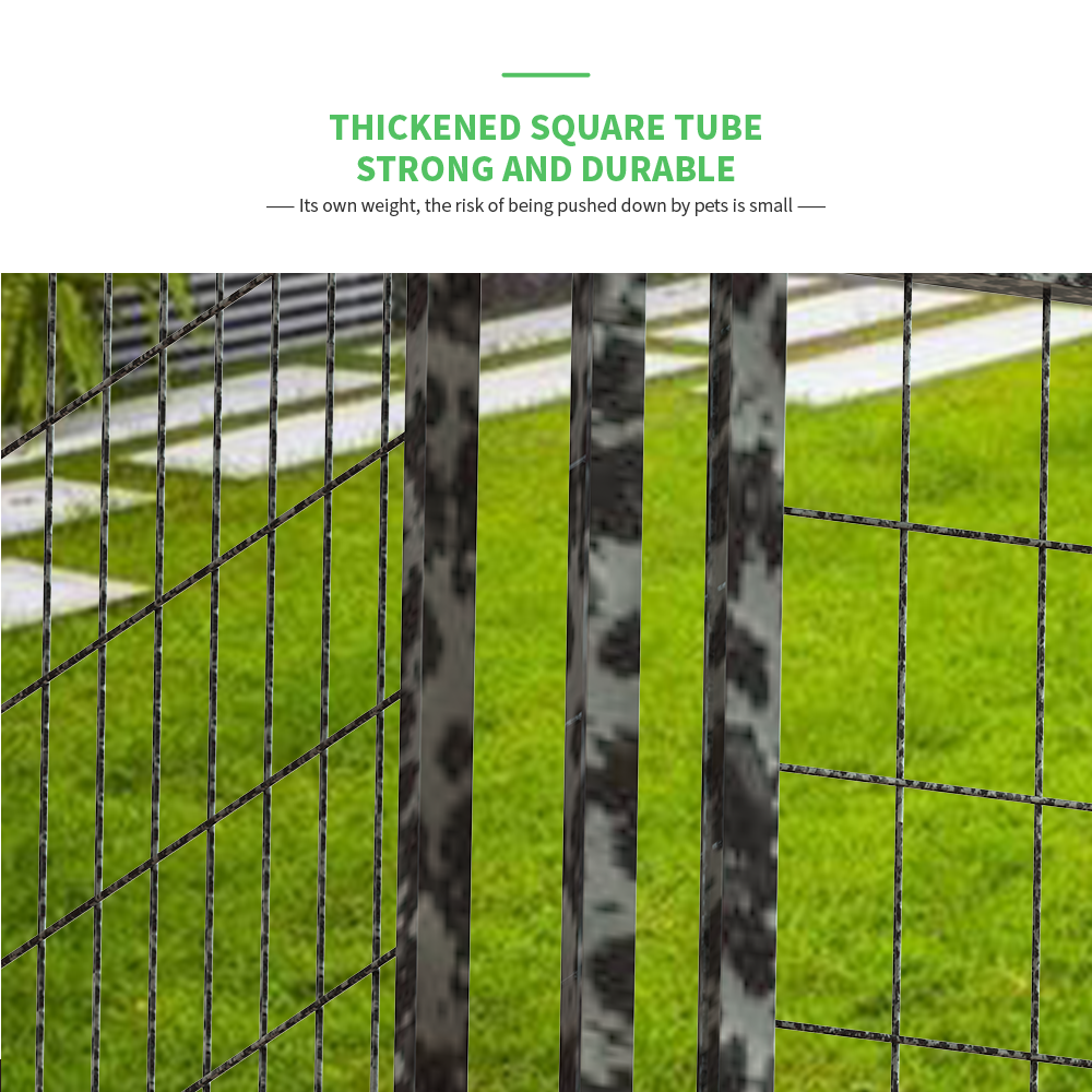 12 pieces square tube wire running cage black running cage single door