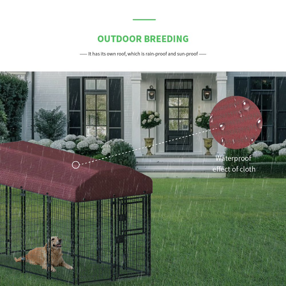 12 pieces square tube wire running cage black running cage single door