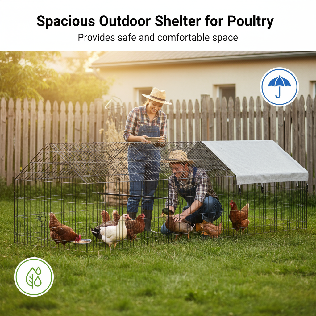 Poultry Farming Outdoor Metal Chicken Coop
