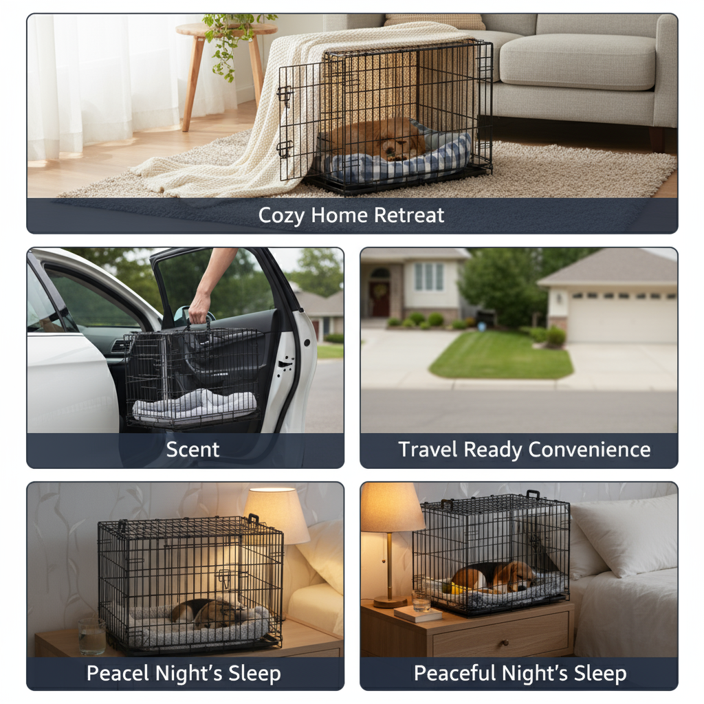 36 inches Black wire dog cage double lock mechanism two doors two handles Double bolt