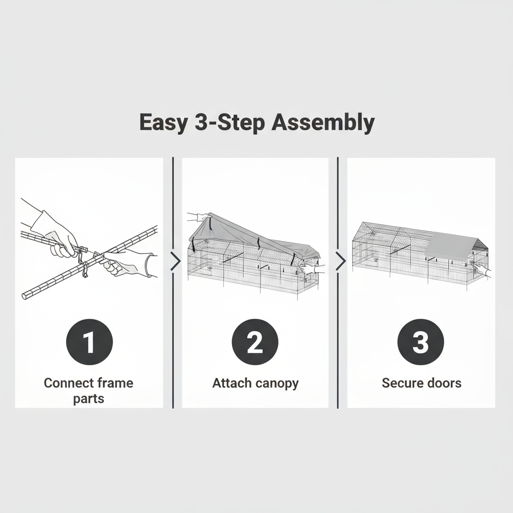 Poultry Farming Outdoor Metal Chicken Coop