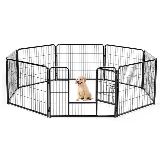 40 Inch 8 Panels Puppy Playpen, Dog Exercise Pen for Large/Medium/Small Dogs