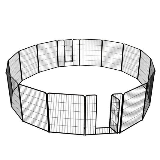 40 Inch 16 Panels Puppy Playpen, Dog Exercise Pen for Large/Medium/Small Dogs